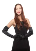 Balcony Level Stretch Silk Opera Length Gloves