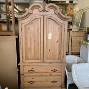 Knotty Pine Armoire and Matching Side Table — The Predecessors Estate Sales - Online