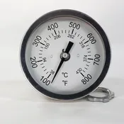 3" Dial BBQ Grill & Smoker Thermometer 4" Stem -800 PRO Temp BQ350 F-C