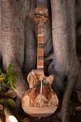 Maui Guitar Wall Hanging – Original Natural Fiber Mixed Media Artwork Made In Hawaii
