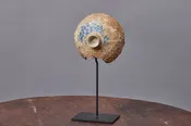 17th Century Shipwreck Tea Bowl Cover Mounted on Stand