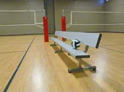 15' Aluminum Player Bench with Backrest - Portable