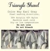 Triangle shawl Earl Gray