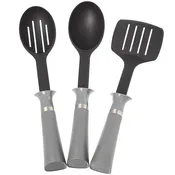 Less Mess Kitchen Utensil Set with Built in Drip Collar and Portion Control