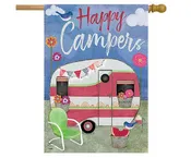 Camping Weather House Flag
