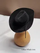 Cowboy Hat Black with rope 4″