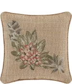 J. Queen New York Martinique Floral Embroidery Square Pillow