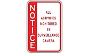 Notice All Activities Monitored By Camera Red - Side Bar Sign