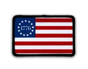 1776 USA Flag Iron-On Rectangle Patch 1