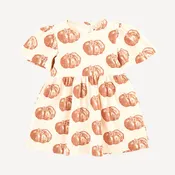 bell sleeve dress | harvest pumpkin | organic cotton interlock