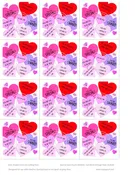 Candy Hearts Slimline Full Sheet Vintage Hues Acetate