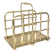American Aesthetic Brass Wood Caddy