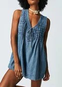 Free People OB2114060 Webster Romper Black**
