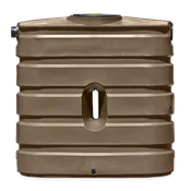 Bushman 130 Gallon Slimline Rainwater Harvesting Tank - Mocha