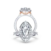 Angel Halo Marquise Diamond Ring