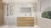 Angeles 60″ Freestanding Bathroom Vanity Set with Single Reinforced Acrylic Single Sink Top