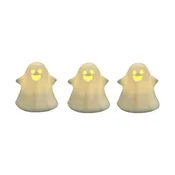 Battery-Operated Ceramic Ghosts - Set of 3