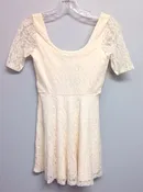 Abercrombie Size 10 Cream Polyester Big Girls Dress Special Occasion