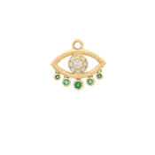 Azura Gold & Diamond Emerald Drop Eye Petite Pendant