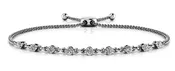 Adjustable Diamond And Chain Link Slider Lab-Grown Diamond Bracelet with 1.47 ct.(finished) 3.8mm