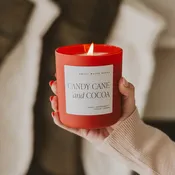 Candy Cane & Cocoa 15 oz Soy Candle - Christmas Gifts