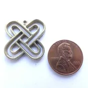 Adinkara Pendants, Brass, Kramo Bone, 22mm long