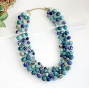 Azure Multistrand Necklace