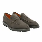 Andrea Ventura Norvegese Mocassino Adler Solid Suede Penny Loafers