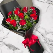 Dozen Roses Wrapped
