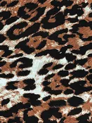 Brown Sugar/Black/White Polyester/Lycra Animal Print DTY Knit 60W