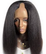 Blowout U-Part Wig Human Hair – Kinky Straight Lace Front U-Part Wig (ONYC® FroOut™ Julie)