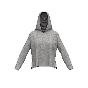 Women's Long Sleeve Drop Shoulder Hooded Tee with Pocket