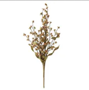 23" Orange Wood Bead Berry Bush