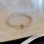 18K Gold-Plated Pearl Bracelet