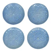 Juliska Jardins Du Monde Side/Cocktail Plate Assorted Set/4