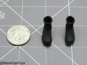 1/12 Black Combat Boots (Peg Type)