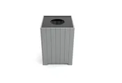 33 Gallon Square Recycled Receptacle with Lid
