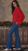 Denim pull on flares