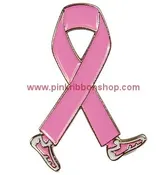 Pink Ribbon Walker Pin - Hot Pink — The Pink Ribbon Shop