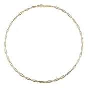 17" Twisted Two-Toned Omega Necklace