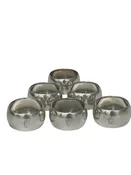 Set of 6, George VI, English Sterling Silver Napkin Rings, London, 1947 By Robert Pringle "L"