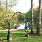 Arbor Girls Bronze Statue