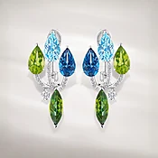 Amazonia Cocar Foliage Studs