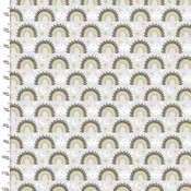 3W Stay Wild Moon Child Flannel-Rainbow & Clouds - Lt Gray