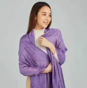 Acai Silk and Linen Scarf