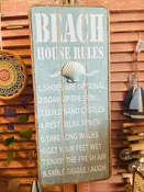 BEACH HOUSE RULES SIGN