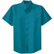 Kipp: Teal Oxford Men/Women Short Sleeve with logo