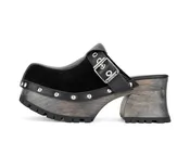 Drie - Black | Buckled Platform Clog Mules | Fluevog Shoes