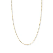 20" Figaro Chain Necklace Solid 14K Yellow Gold Appx. 1.3mm
