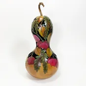 13x6 Inch Floral Gourd Sculpture